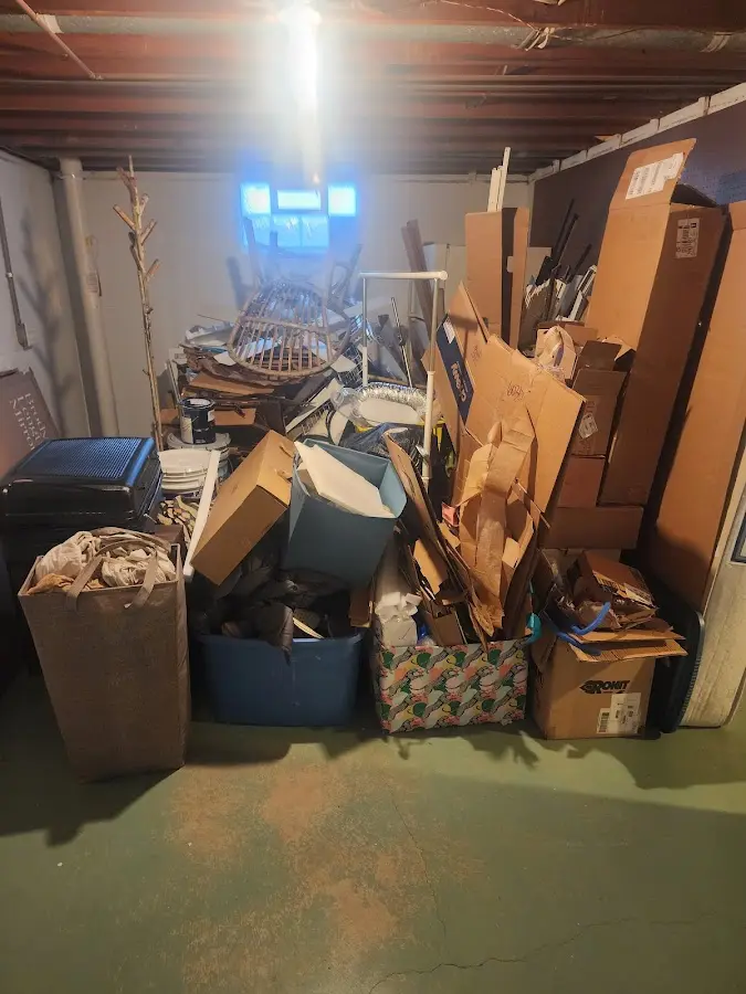 Roll-off dumpster container at job site for 20 Yard Dumpster Rental in Yorkville